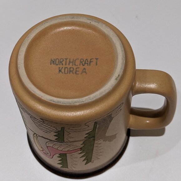 Vintage Northcraft Exotic Birds Parrots Coffee Tea Mug - RARE As Is - Picture 7 of 7